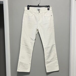 NWOT Current Elliott White Straight-Leg Croppe Jeans